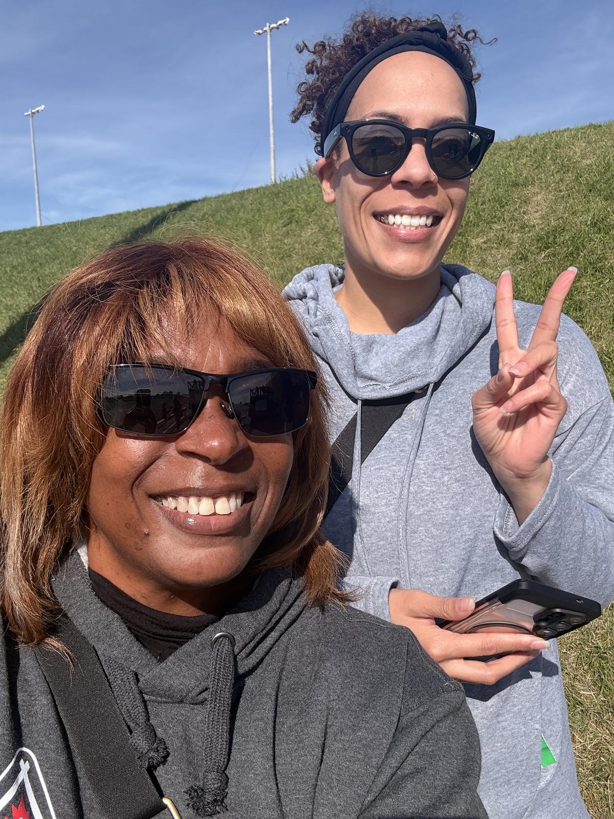 Kathryn and Keshia, a sunny selfie